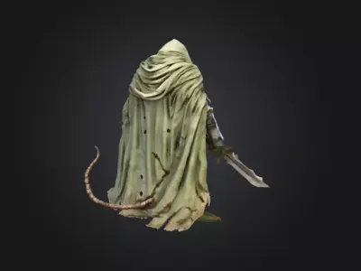 Lizardfolk Ranger Low-poly 3D model