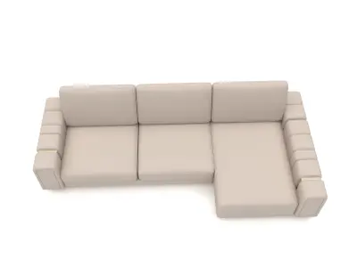 classic sofa Low-poly 3D model