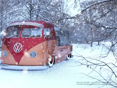 VW Split Screen Camper pickup 3D model