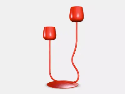 SILVERPARON Candlestick-tealight holder Low-poly 3D model