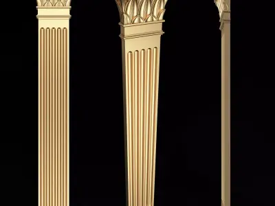 Column Capital 04 Low-poly 3D model