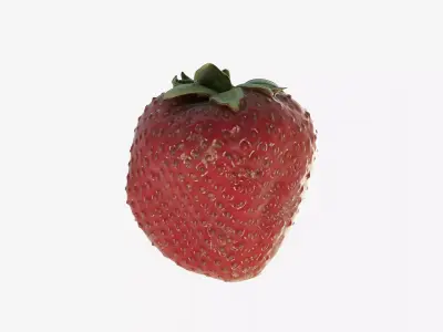 Scanned Strawberry Berry Low-poly 3D model
