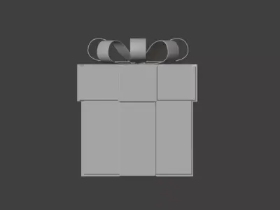Gift Box Low-poly 3D model order