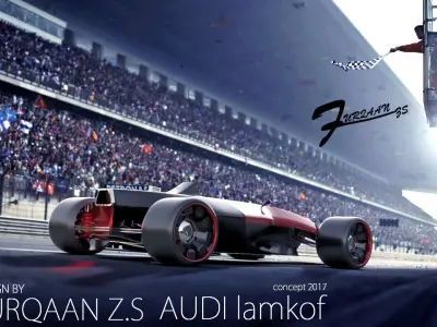 audi lamkof concept car 2017 3D model