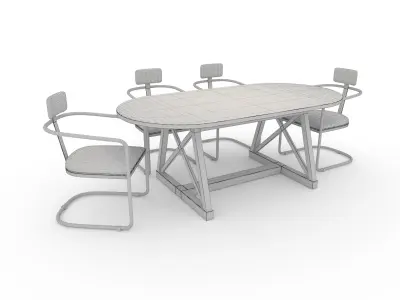 Dining Set 3 3D model