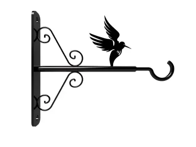 Plant hanger bracket bird 3D model
