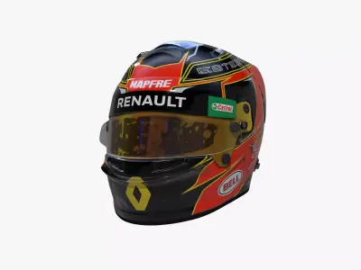 Ocon helmet 2020 Low-poly 3D model