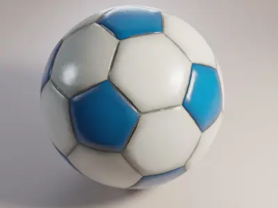 Realistic Soccer Ball Low Poly Game Ready Model Low-poly 3D model