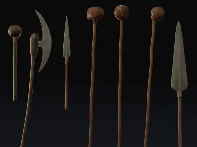 Zulu Warrior Set 3D model