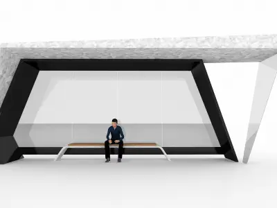 BUS STATION 8 3D model