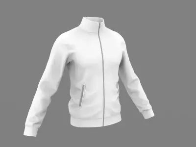 Men track jacket with zipper Marvelous Designer 3D model