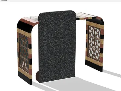 bus station  Low-poly 3D model