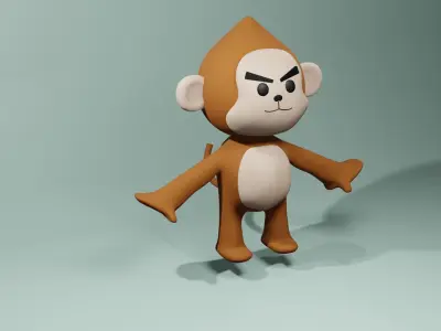 Cute Monkey 3D model