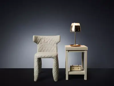 Valentine Table Lamp 3D Model Low-poly 3D model