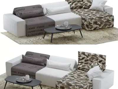 sofa Delta Salotti Reef 3D model