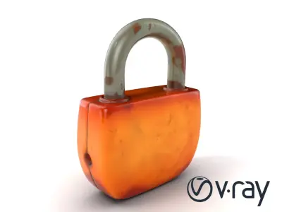 Rusted Metal Lock model pack Low-poly 3D model