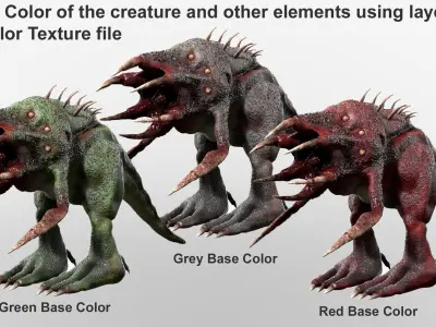 Reptra Alian Low-poly 3D model
