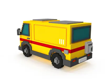 generic voxel car 3D model