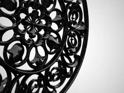 Engraving  no8 Low-poly 3D model