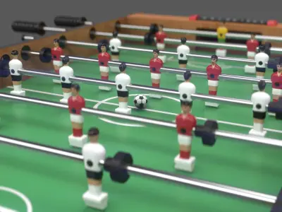 Wooden Football Table 3D model