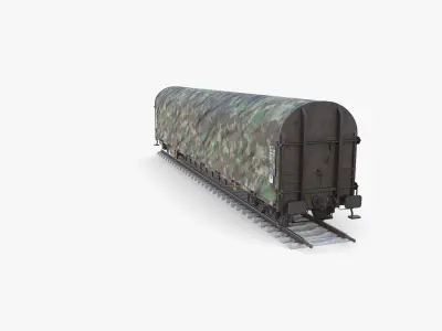 CFR Sliding Tarp Rail Car v3 3D model