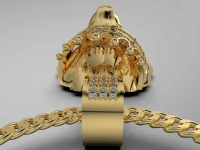 I said lion with stones 3D print model