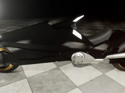 Black Motor Low-poly 3D model