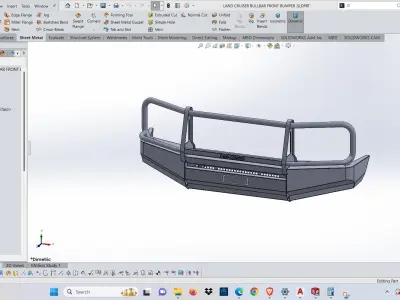 Landcruiser 78 79 front bullbar bumper 3D model