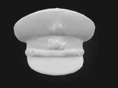 Officers Emblem Cap  Symbol of Authority and Honor 3D model