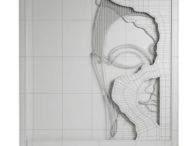 Decorativ panel  face 23 3D model