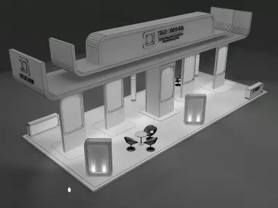Booth Exhibition Stand a388c 3D model