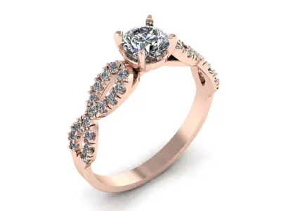 Jewelry engagement ring 3D print model