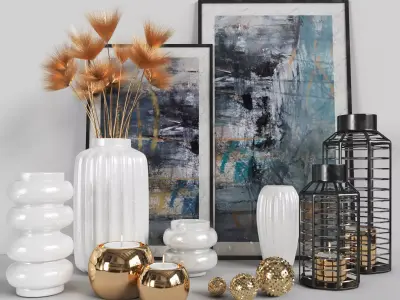 decorative set vase 3D model