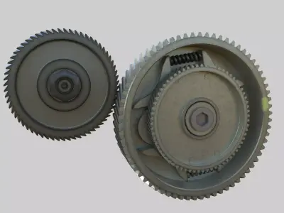 Engine Gear Assembly Low-poly 3D model