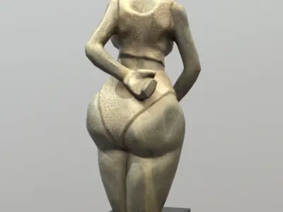 Ovialeke-Beautiful Woman Low-poly 3D model