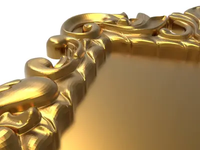 carved frame 3D model