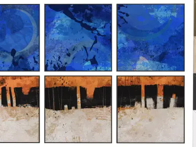 6 Abstract Frames Set 10 3D model