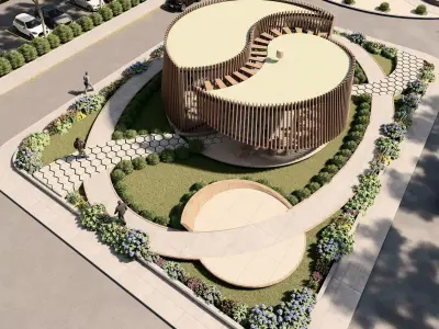 Coffee Seating Area african cultural concept 3D model