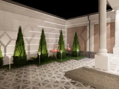 Interior and exterior revit Free 3D model