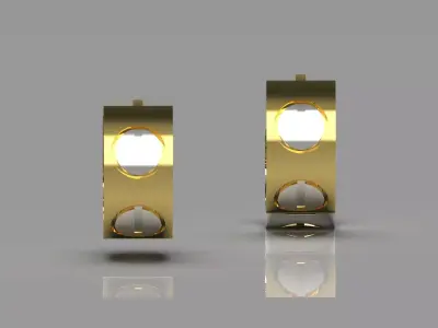gold earring ge0049 3D print model