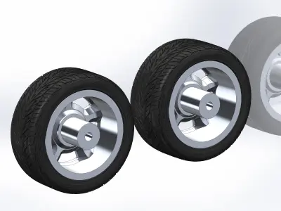Custom wheels HRBB Twisted Columbus for your scale model 3D print model