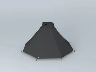 Kohte tent trekking version Free 3D model