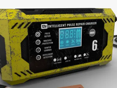 Battery Charger Low-poly 3D model