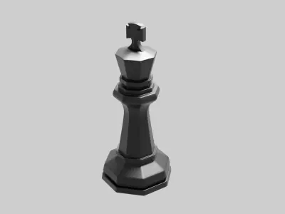 King Chess Coin 3D print model