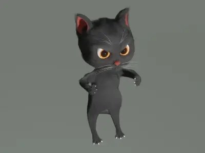 Cat character 3D model purchase
