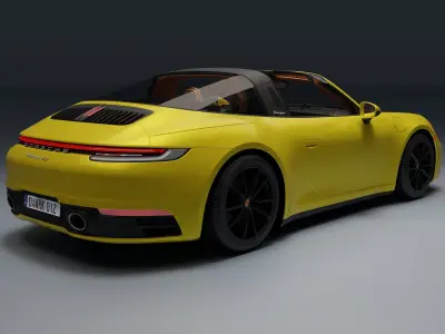Porsche 911 Targa 4S Low-poly 3D model