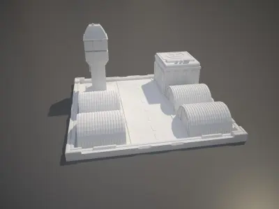 Miniature Airport Building 3D print model
