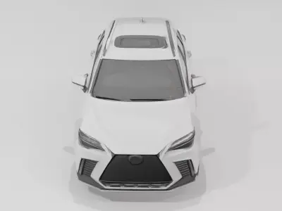 Modern Car 3D Model Low Poly PBR Textured Low-poly 3D model