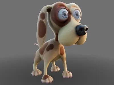 Cartoon Dog RIGGED 3D model