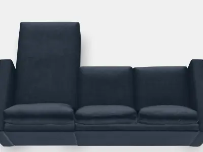 VIMLE 3-seat sofa with chaise longue 3 Low-poly 3D model